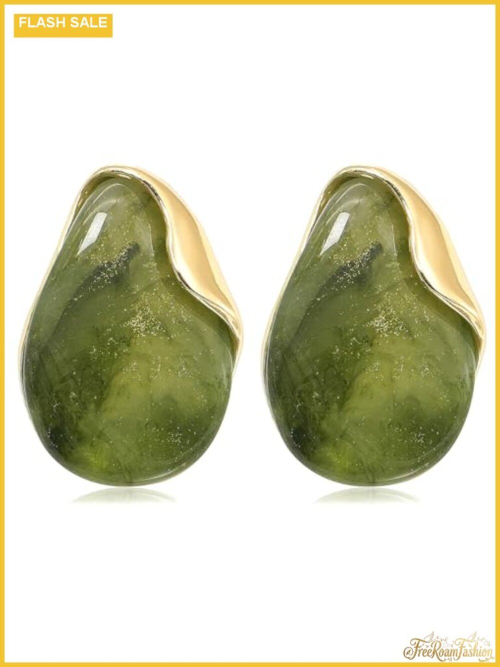 Irregular Resin Acrylic Drop Dangle Earrings Alloy Gold Tone Women Jewelry
